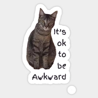 Awkward Kitty Sticker